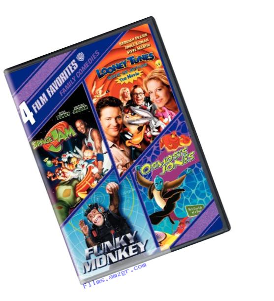 4 Film Favorites: Family Comedies (Funky Monkey, Looney Tunes Back In Action, Osmosis Jones, Space Jam)
